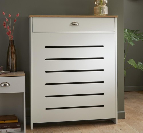 Cream radiator cover cabinet - radiator,