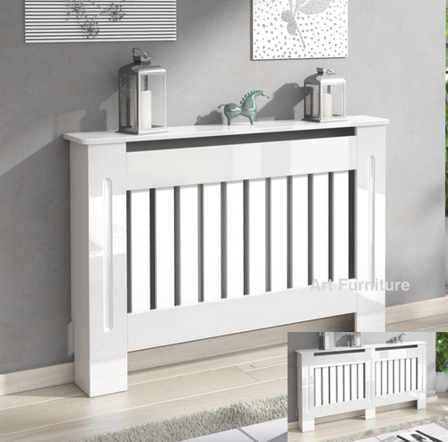 Gloss white radiator - white, cover